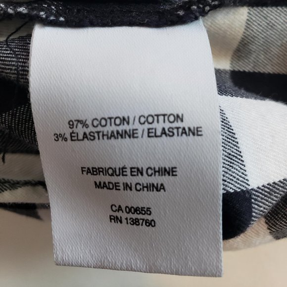 Black and White Plaid blouse - Picture 6 of 6